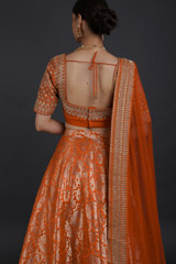 Orange Banarasi Lehengauntitled (9 of 9)